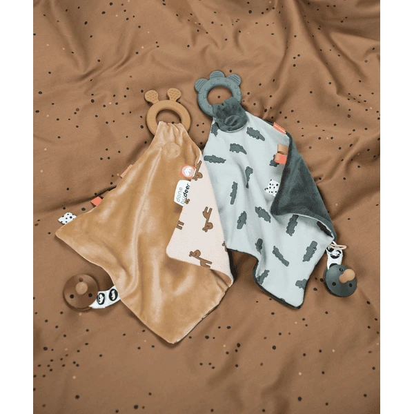 Done By Deer ™ Knuffeldoekje Met Bijtring Raffi, Mosterdgeel - Afbeelding 2