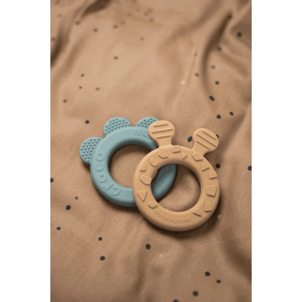 Done By Deer ™ Knuffeldoekje Met Bijtring Raffi, Mosterdgeel - Afbeelding 4