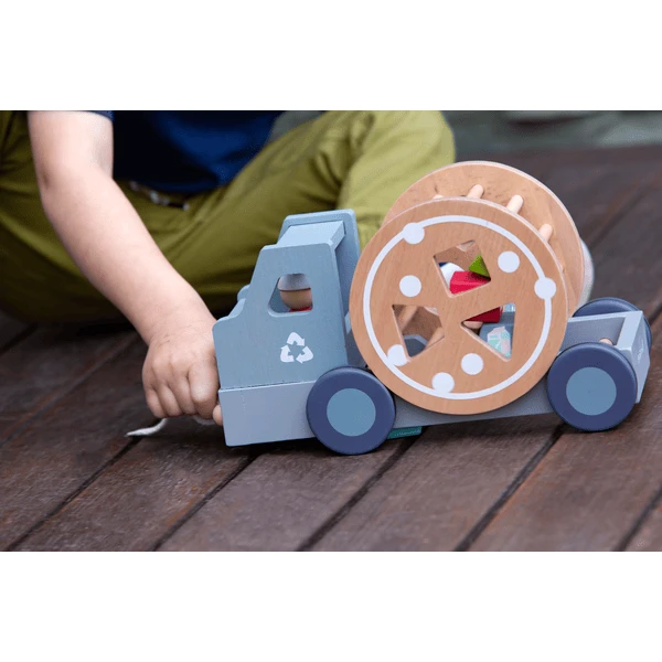 EverEarth Ever Earth ® Pull-along Recycling Truck - Pastel - Afbeelding 3