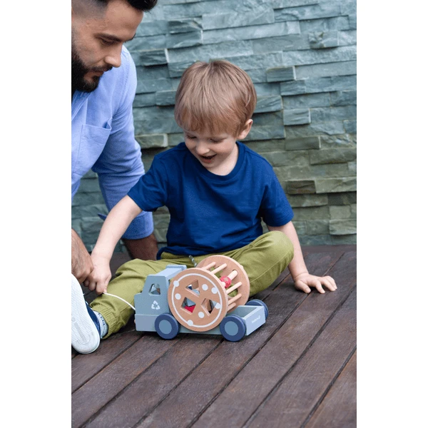 EverEarth Ever Earth ® Pull-along Recycling Truck - Pastel - Afbeelding 4