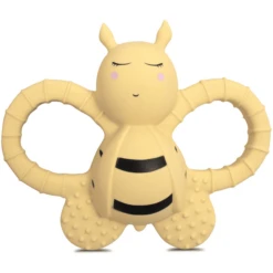 Filibabba Bijtring Bella De Bij Natuurlijk Rubber - Bleke Banaan