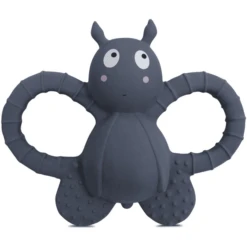 Filibabba Bijtring Felix The Fly Natuurlijk Rubber - Muddly Blue