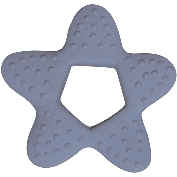 Filibabba Bijtring Ster Natuurlijk Rubber - Powder Blauw