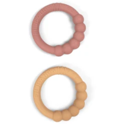 Filibabba Siliconen Bijtring 2-pack - Vintage Rose