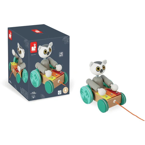 Janod Tropik - Xylofoon Maki Om Te Trekken - Afbeelding 2