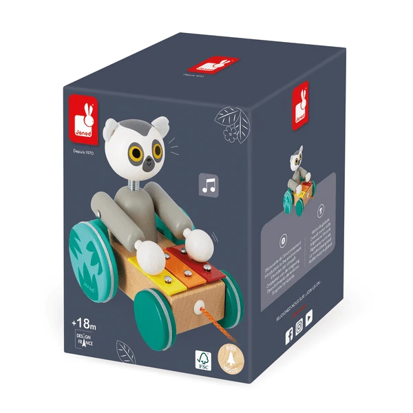 Janod Tropik - Xylofoon Maki Om Te Trekken - Afbeelding 5