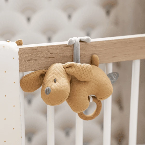 Nattou Charlie Mini Toy Dog Jacquard Caramel - Afbeelding 2