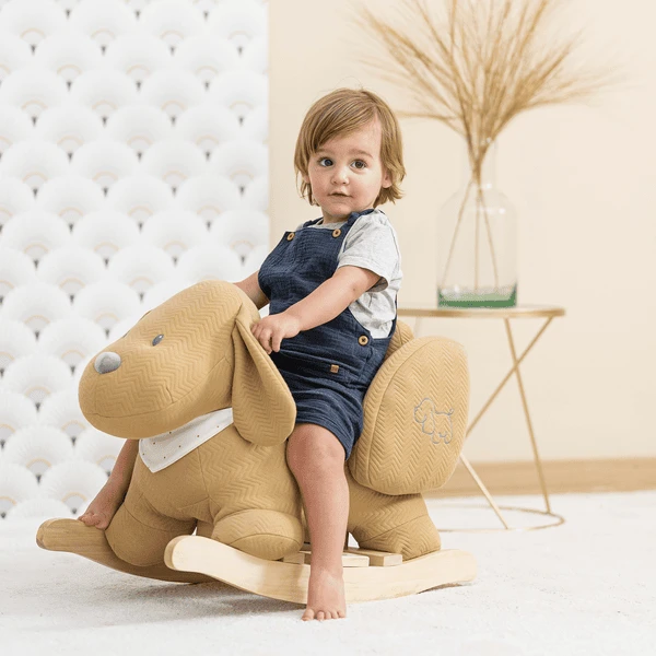 Nattou Charlie Rocking Animal Jacquard Caramel - Afbeelding 3