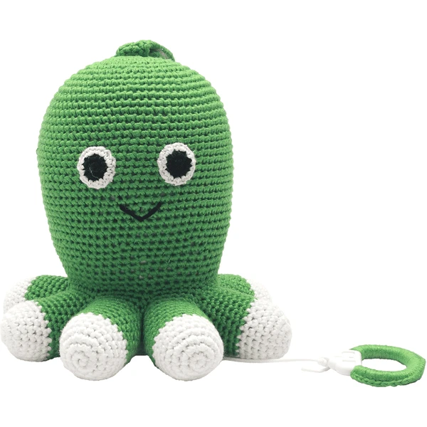 Nature Zoo Of Denmark Gehaakte Muziekdoos Octopus, Groen