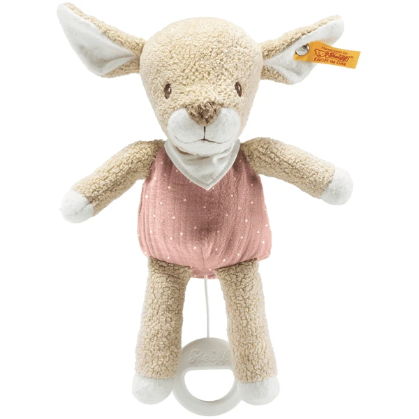 Steiff Raja Hert Muziekdoos, Beige/roze