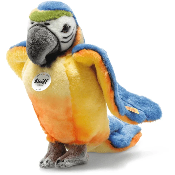 Steiff Staande Papegaai Lori Blauw/geel, 26 Cm - Afbeelding 2