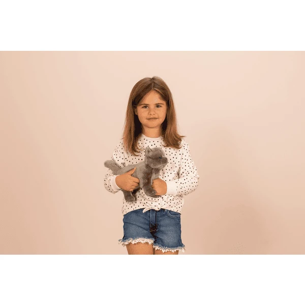 Teddy HERMANN ® Kartuizer Kat Staand Donkergrijs, 20 Cm - Afbeelding 2