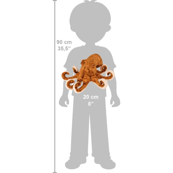 Wild Republic Knuffeldier Cuddle Kins Mini Octopus - Afbeelding 2